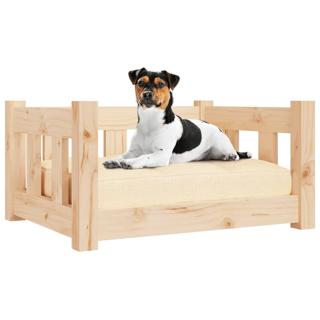 Pat de câini, 55,5x45,5x28 cm, lemn masiv de pin - Lando