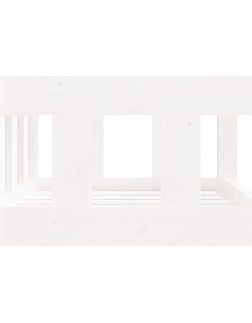 Încărcați imaginea în vizualizatorul Galerie, Pat de câini, alb, 55,5x45,5x28 cm, lemn masiv de pin - Lando
