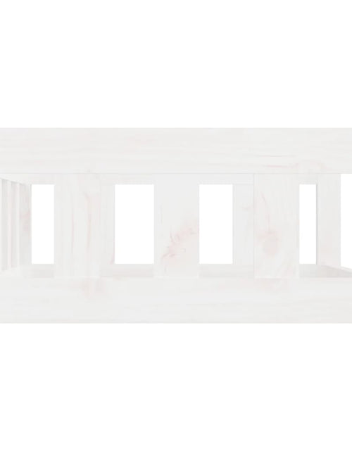Загрузите изображение в средство просмотра галереи, Pat de câini, alb, 75,5x55,5x28 cm, lemn masiv de pin - Lando
