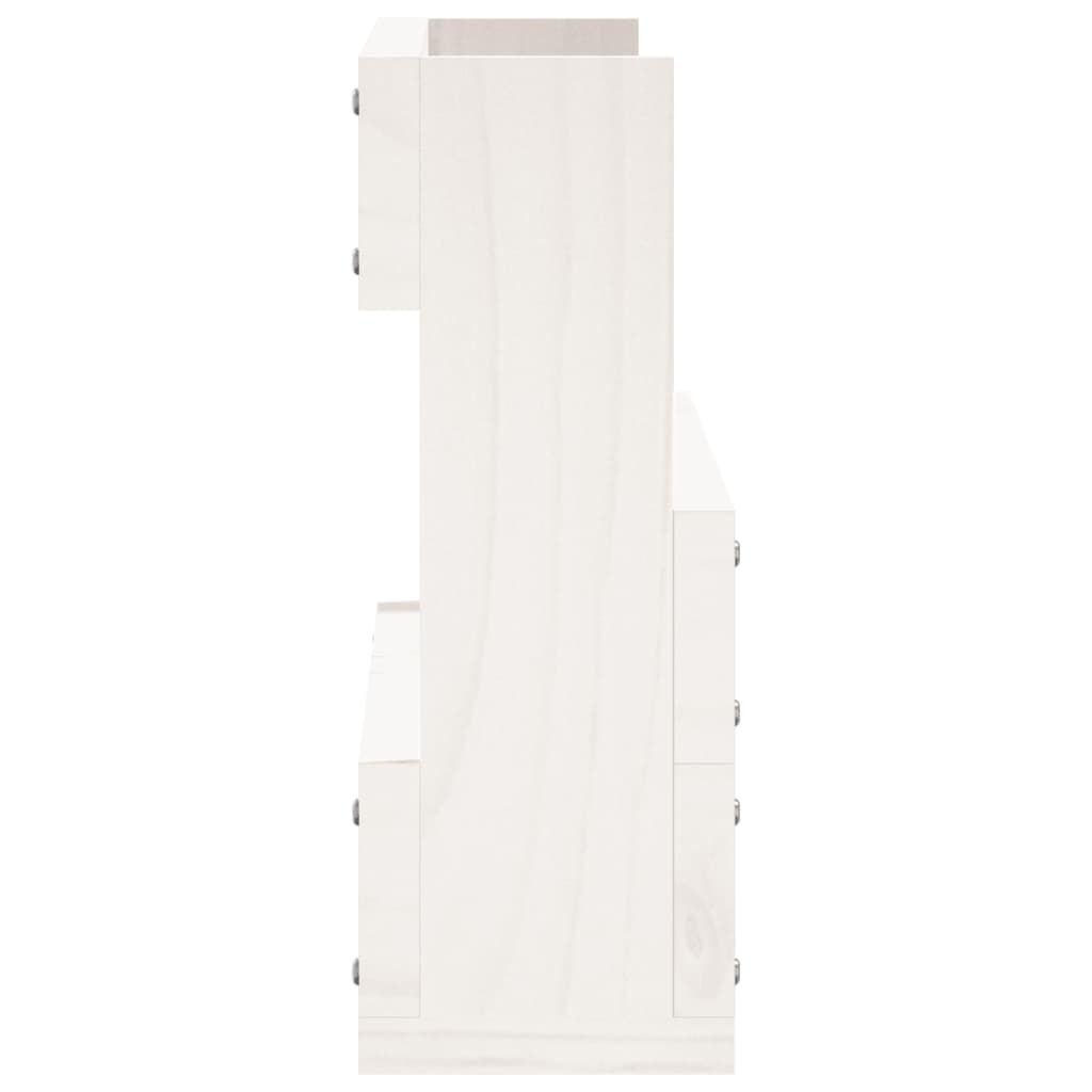 Pantofare de perete, 2 buc., alb, 59x9x23 cm, lemn masiv pin - Lando