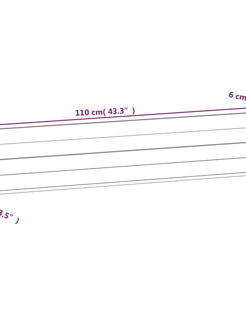 Încărcați imaginea în vizualizatorul Galerie, Pantofare de perete, 2 buc., 110x9x23 cm, lemn masiv pin - Lando
