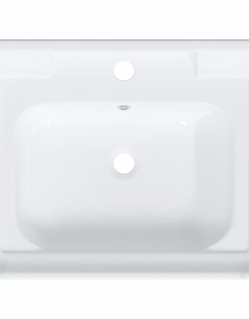 Загрузите изображение в средство просмотра галереи, Chiuvetă de baie albă 61x48x23 cm, pătrată, ceramică Lando - Lando
