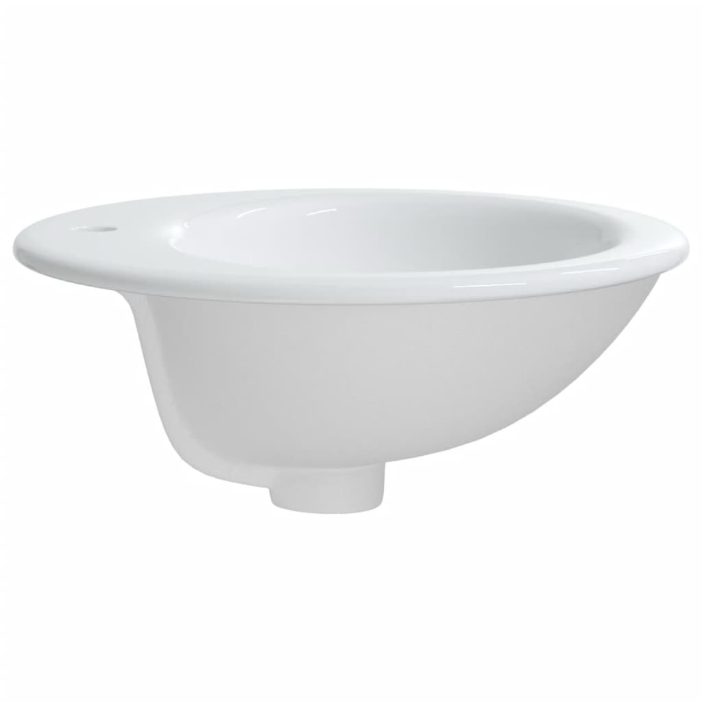 Chiuvetă de baie albă 52x46x20 cm, ovală, ceramică Lando - Lando