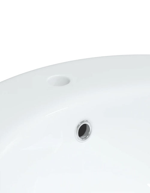 Загрузите изображение в средство просмотра галереи, Chiuvetă de baie albă 52x46x20 cm, ovală, ceramică Lando - Lando

