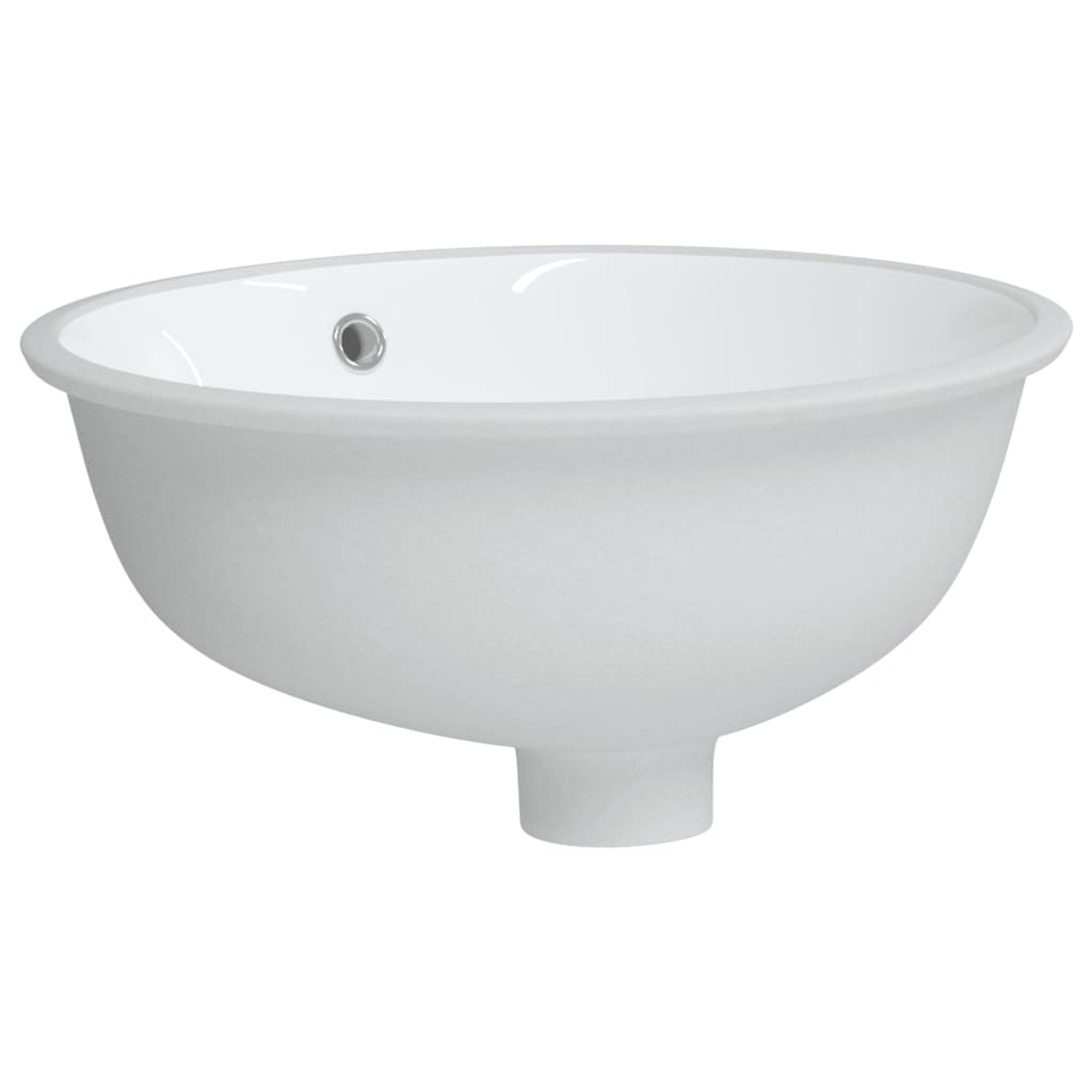 Chiuvetă de baie albă 38,5x33,5x19 cm, ovală, ceramică Lando - Lando