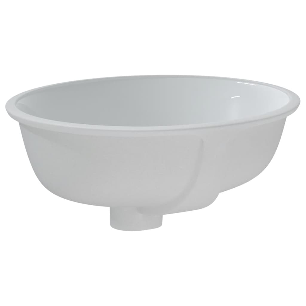 Chiuvetă de baie albă 38,5x33,5x19 cm, ovală, ceramică Lando - Lando