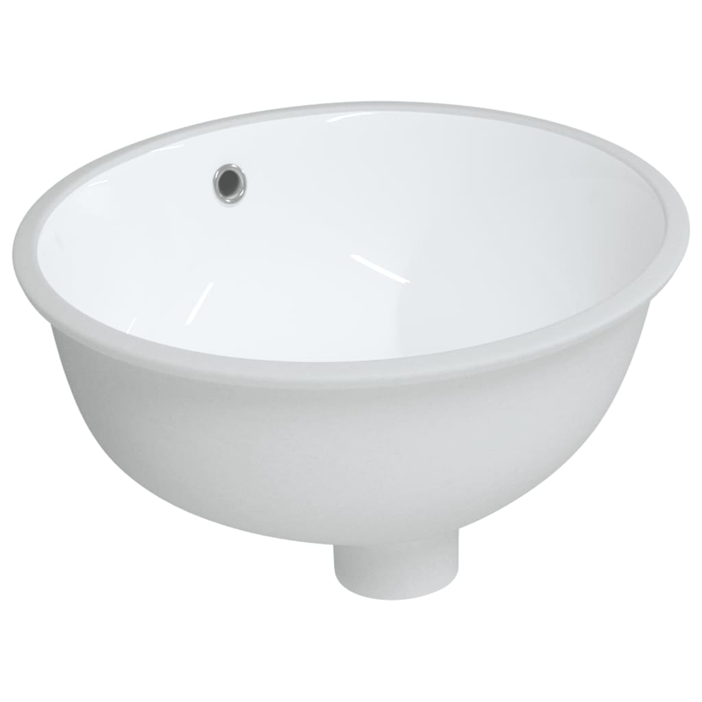 Chiuvetă de baie albă 37x31x17,5 cm, ovală, ceramică Lando - Lando
