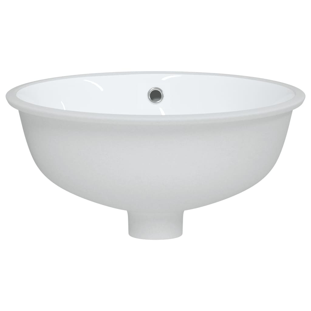 Chiuvetă de baie albă 37x31x17,5 cm, ovală, ceramică Lando - Lando