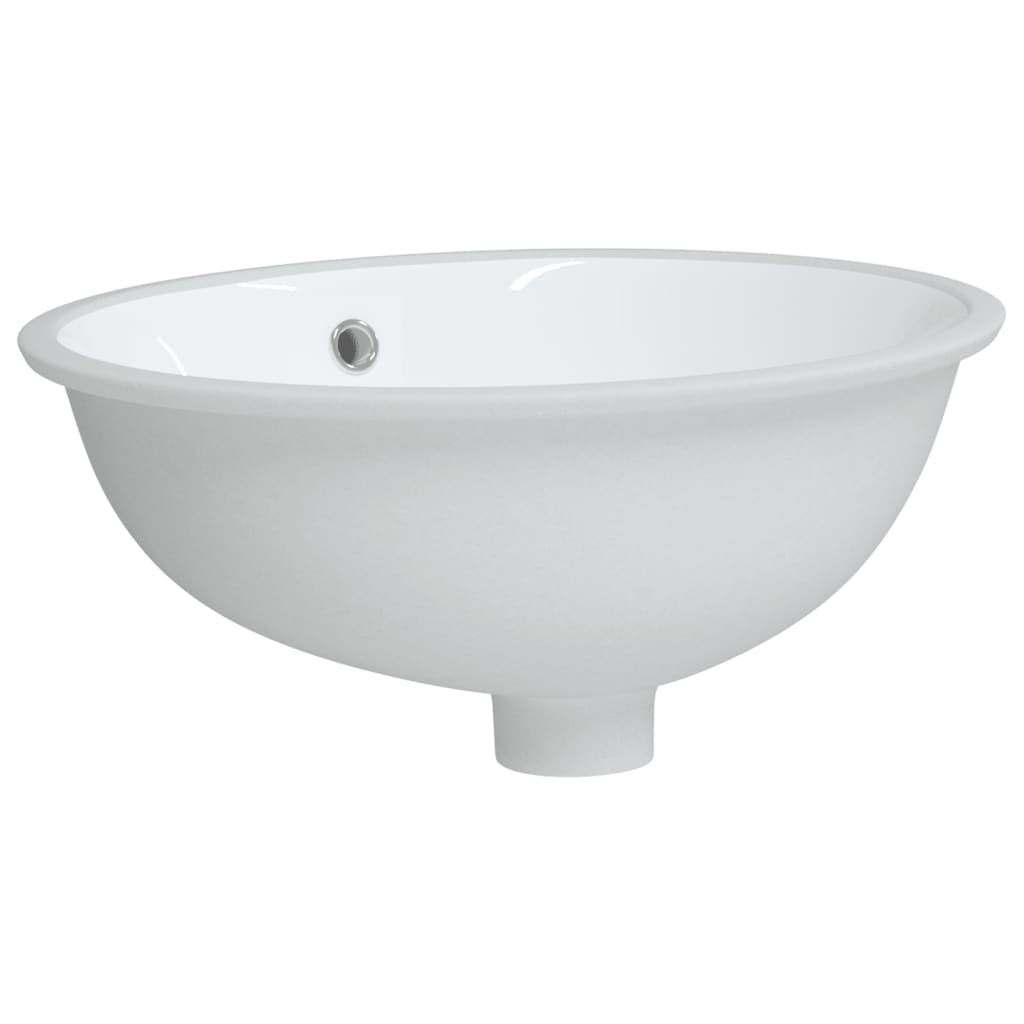 Chiuvetă de baie albă 43x35x19 cm, ovală, ceramică Lando - Lando