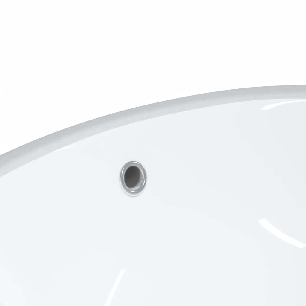 Chiuvetă de baie albă 43x35x19 cm, ovală, ceramică Lando - Lando