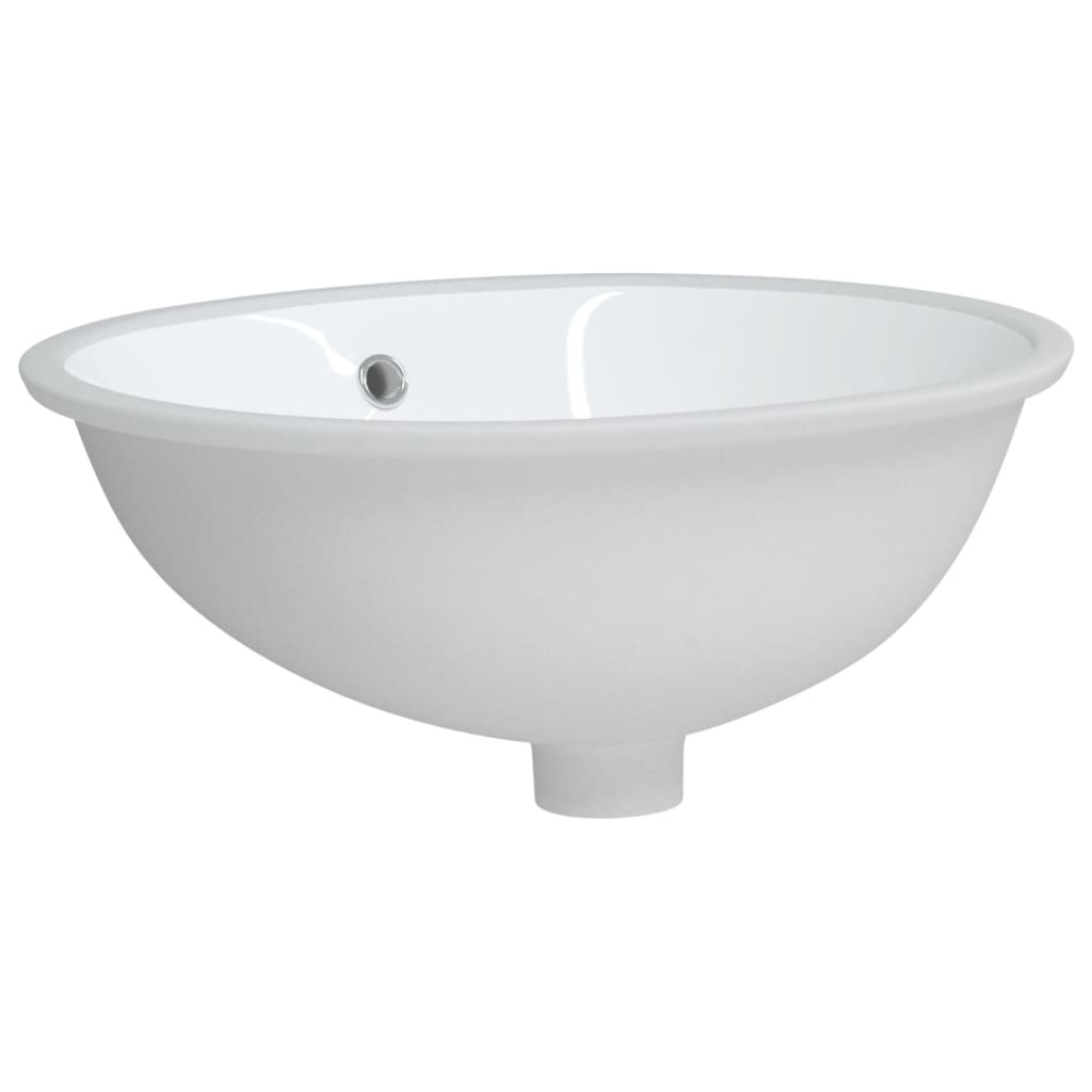 Chiuvetă de baie albă 47x39x21 cm, ovală, ceramică Lando - Lando