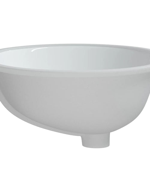 Загрузите изображение в средство просмотра галереи, Chiuvetă de baie albă 47x39x21 cm, ovală, ceramică Lando - Lando

