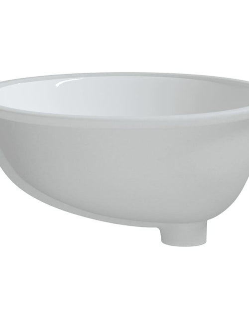 Încărcați imaginea în vizualizatorul Galerie, Chiuvetă de baie albă 49x40,5x21 cm, ovală, ceramică Lando - Lando
