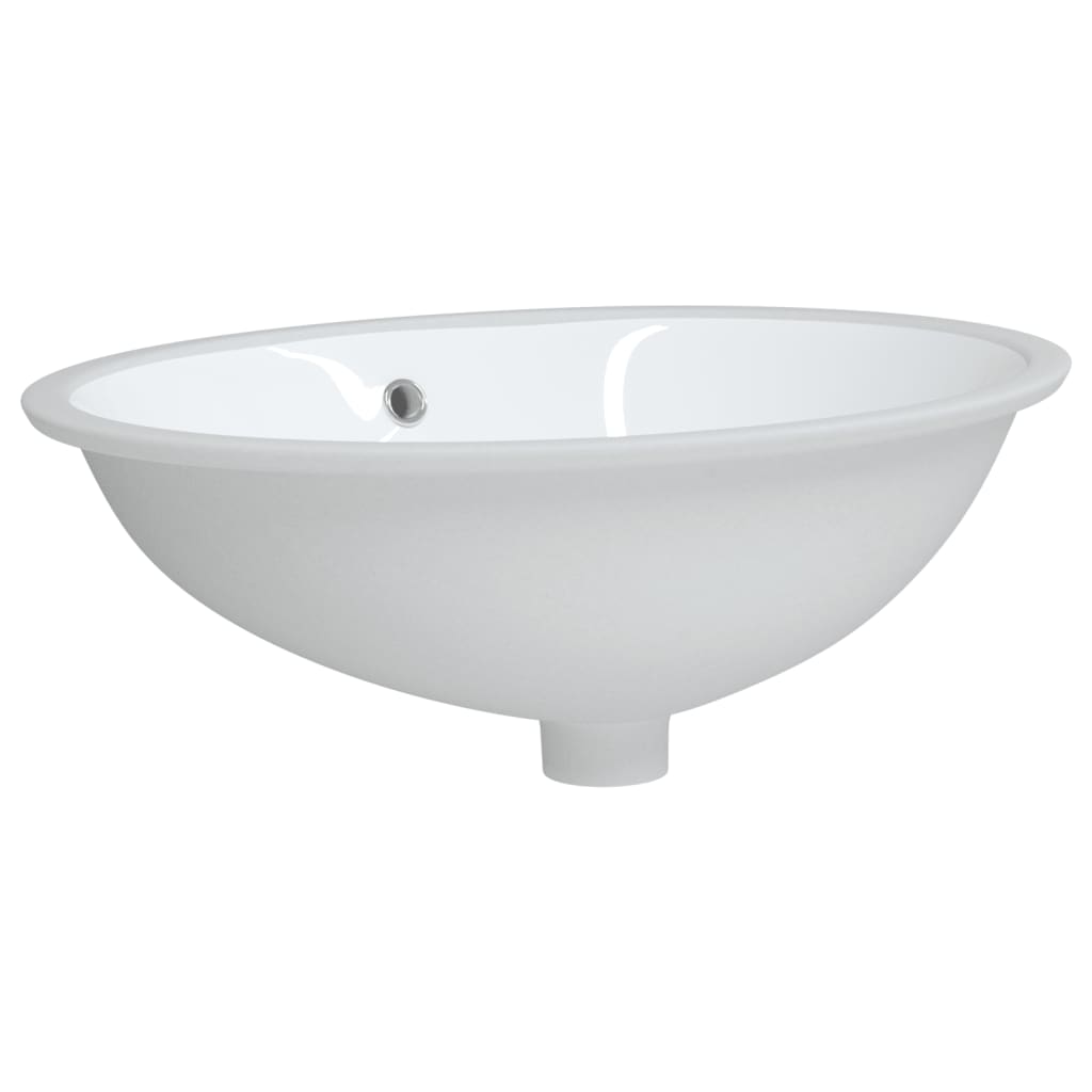 Chiuvetă de baie albă 56x41x20 cm, ovală, ceramică Lando - Lando
