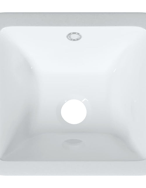 Încărcați imaginea în vizualizatorul Galerie, Chiuvetă de baie albă 30,5x27x14 cm, ovală, ceramică Lando - Lando
