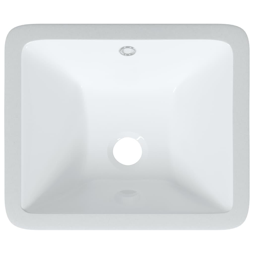 Chiuvetă de baie albă 36,5x32x15,5 cm, ovală, ceramică Lando - Lando