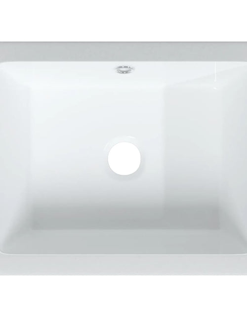 Încărcați imaginea în vizualizatorul Galerie, Chiuvetă de baie, alb, 39x30x18,5 cm, pătrată, ceramică Lando - Lando
