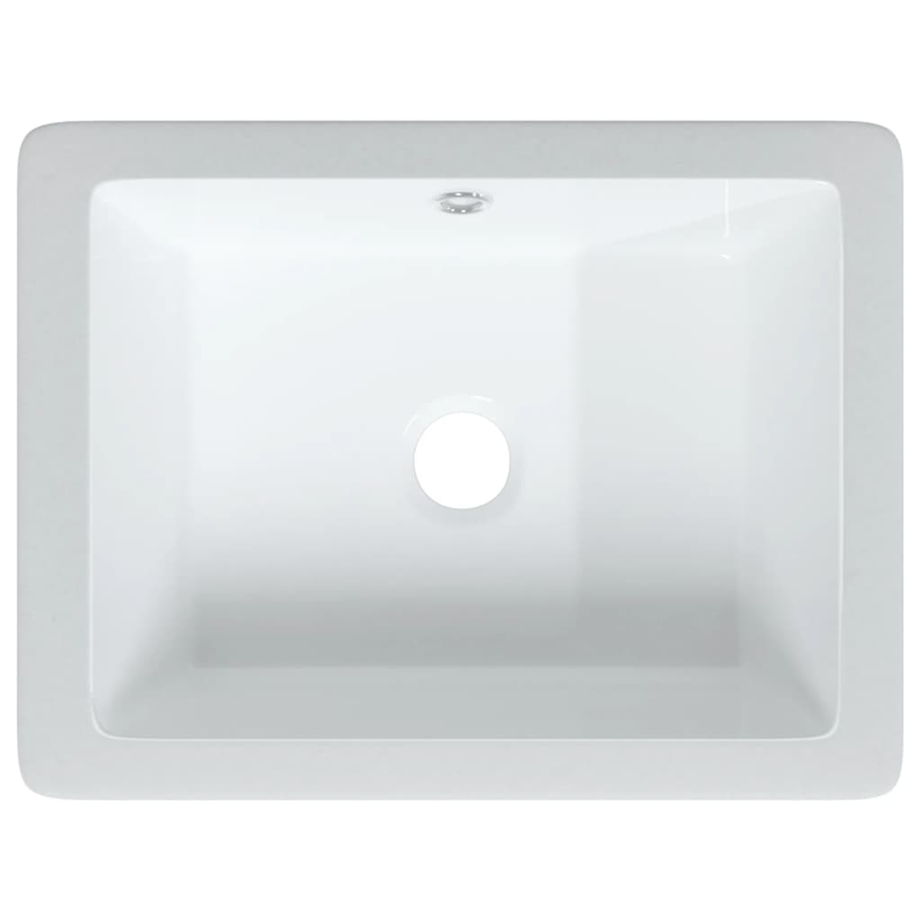 Chiuvetă de baie, alb, 39x30x18,5 cm, pătrată, ceramică Lando - Lando