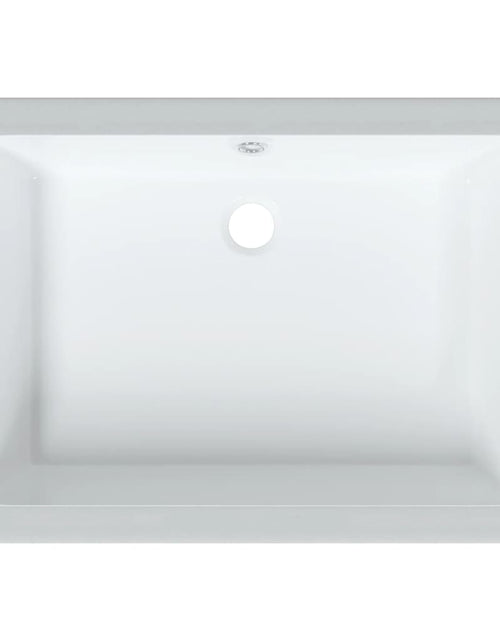 Încărcați imaginea în vizualizatorul Galerie, Chiuvetă de baie, alb, 55,5x40x18,5 cm, pătrată, ceramică Lando - Lando
