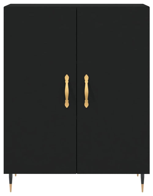 Загрузите изображение в средство просмотра галереи, Servantă, negru, 69,5x34x90 cm, lemn compozit Lando - Lando
