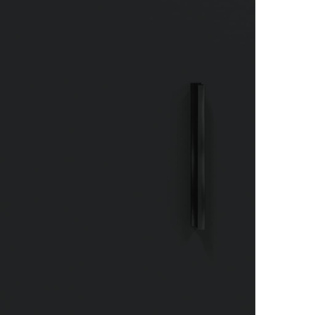 Servantă, negru, 69,5x34x90 cm, lemn compozit Lando - Lando