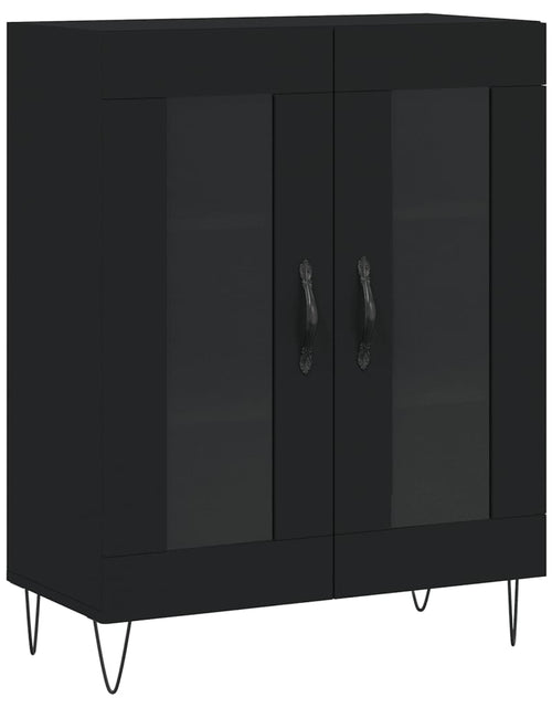 Încărcați imaginea în vizualizatorul Galerie, Servantă, negru, 69,5x34x90 cm, lemn compozit - Lando
