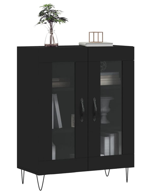 Загрузите изображение в средство просмотра галереи, Servantă, negru, 69,5x34x90 cm, lemn compozit - Lando
