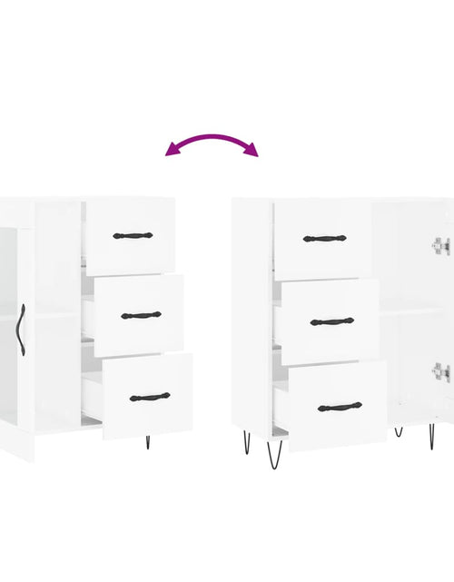 Загрузите изображение в средство просмотра галереи, Servantă, alb, 69,5x34x90 cm, lemn compozit Lando - Lando
