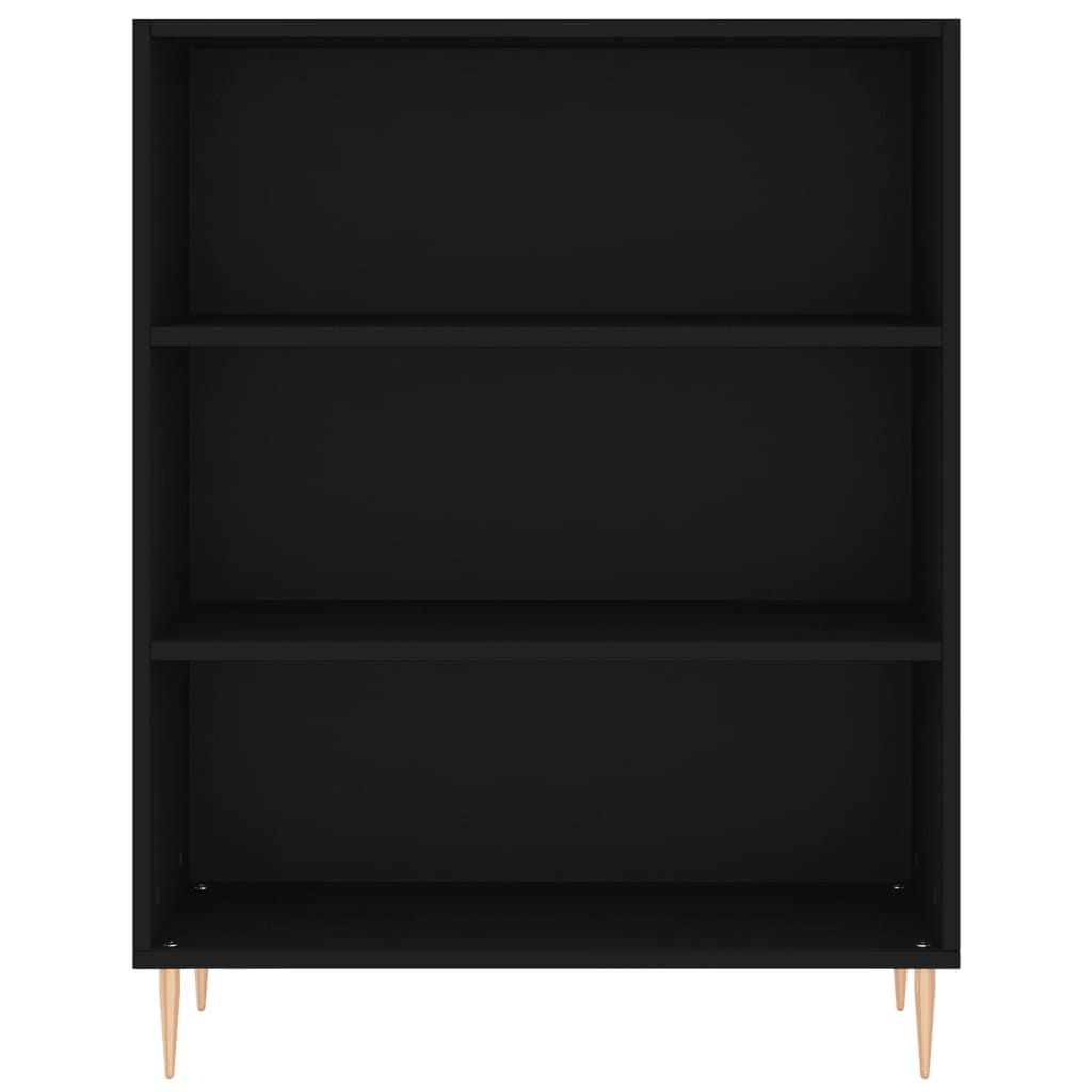 Bibliotecă, negru, 69,5x32,5x90 cm, lemn compozit Lando - Lando