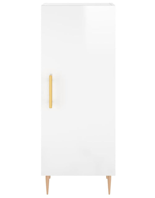 Încărcați imaginea în vizualizatorul Galerie, Servantă, alb extralucios, 34,5x34x90 cm, lemn compozit Lando - Lando
