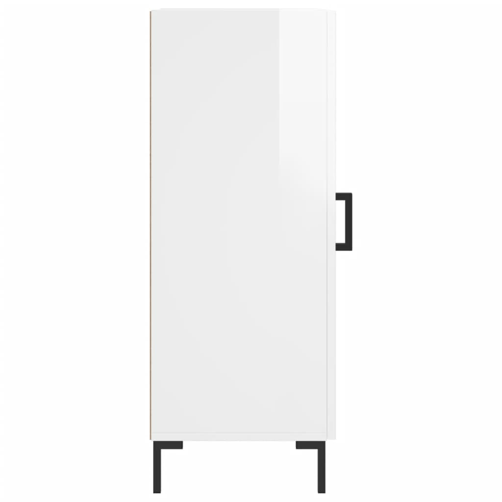 Servantă, alb extralucios, 34,5x34x90 cm, lemn compozit Lando - Lando