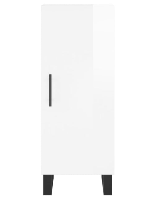 Загрузите изображение в средство просмотра галереи, Servantă, alb extralucios, 34,5x34x90 cm, lemn compozit Lando - Lando
