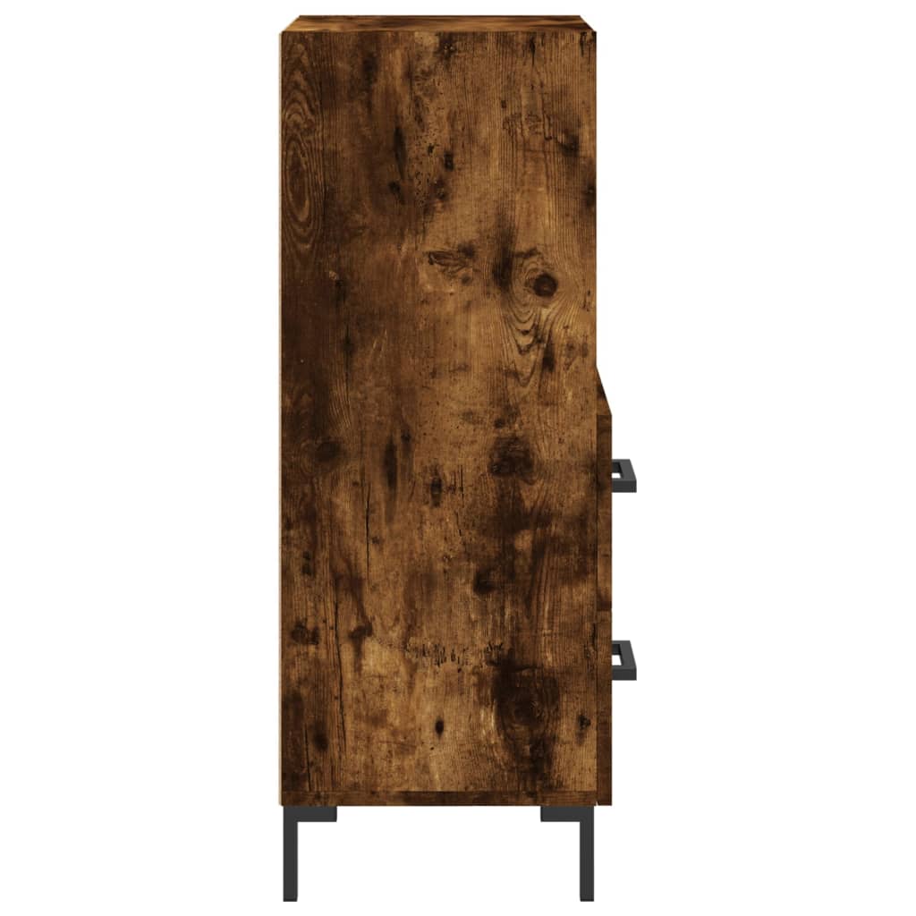 Servantă, stejar fumuriu, 34,5x34x90 cm, lemn compozit Lando - Lando