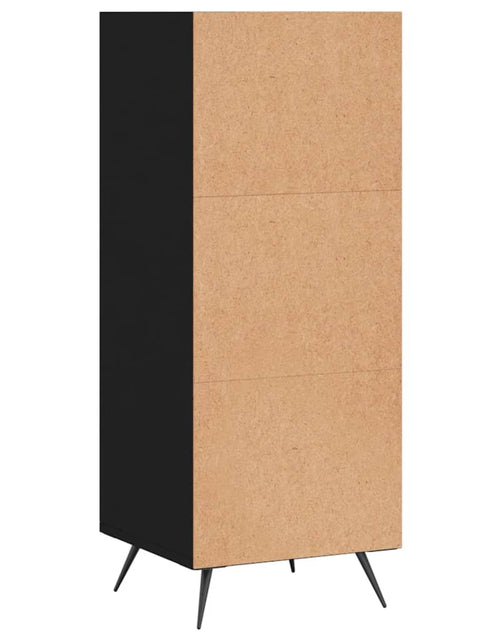 Încărcați imaginea în vizualizatorul Galerie, Dulap cu rafturi, negru, 34,5x32,5x90 cm, lemn compozit Lando - Lando
