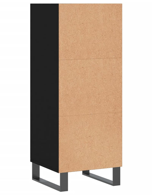 Încărcați imaginea în vizualizatorul Galerie, Servantă, negru, 34,5x32,5x90 cm, lemn compozit Lando - Lando
