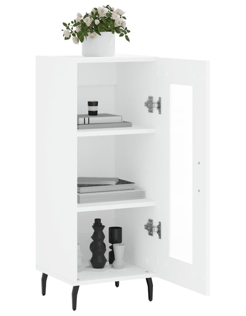 Загрузите изображение в средство просмотра галереи, Servantă, alb, 34,5x34x90 cm, lemn compozit Lando - Lando
