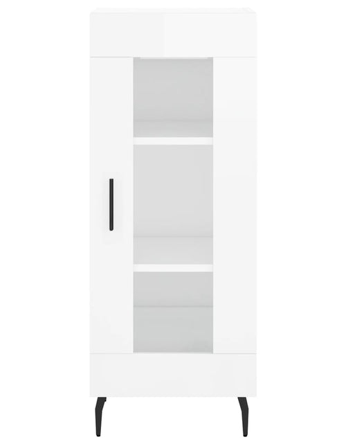 Загрузите изображение в средство просмотра галереи, Servantă, alb extralucios, 34,5x34x90 cm, lemn compozit Lando - Lando
