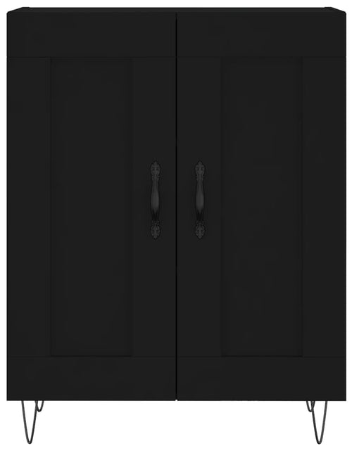 Загрузите изображение в средство просмотра галереи, Servantă, negru, 69,5x34x90 cm, lemn compozit Lando - Lando
