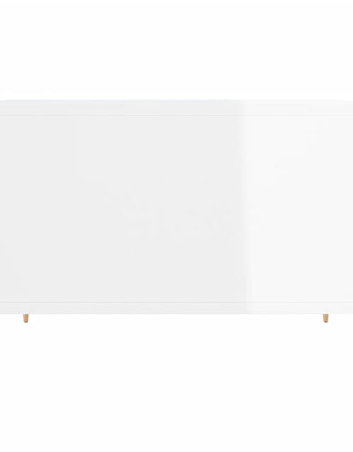 Încărcați imaginea în vizualizatorul Galerie, Măsuță de cafea, alb extralucios, 55x55x36,5 cm, lemn prelucrat Lando - Lando
