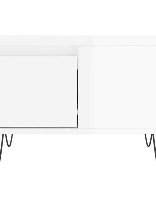 Загрузите изображение в средство просмотра галереи, Măsuță de cafea, alb extralucios, 55x55x36,5 cm, lemn prelucrat Lando - Lando
