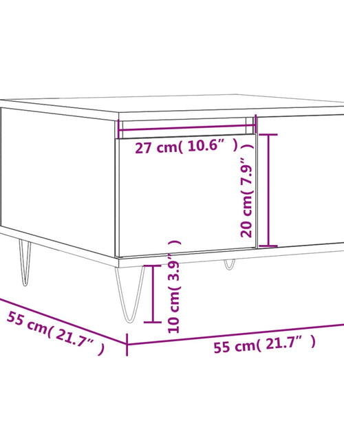 Загрузите изображение в средство просмотра галереи, Măsuță de cafea, gri beton, 55x55x36,5 cm, lemn prelucrat Lando - Lando
