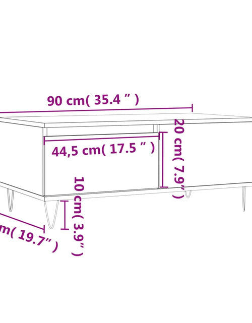 Загрузите изображение в средство просмотра галереи, Măsuță de cafea, negru, 90x50x36,5 cm, lemn compozit Lando - Lando
