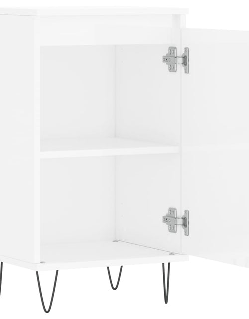 Încărcați imaginea în vizualizatorul Galerie, Servante, 2 buc., alb extralucios, 40x35x70 cm, lemn prelucrat Lando - Lando
