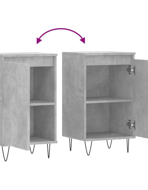 Загрузите изображение в средство просмотра галереи, Servante, 2 buc., gri beton, 40x35x70 cm, lemn prelucrat Lando - Lando

