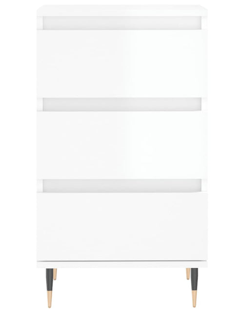 Загрузите изображение в средство просмотра галереи, Servantă, alb extralucios, 40x35x70 cm, lemn prelucrat Lando - Lando
