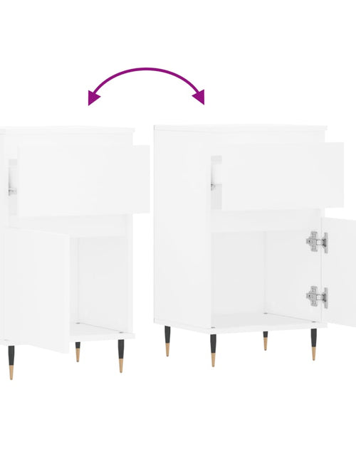 Загрузите изображение в средство просмотра галереи, Servantă, alb, 40x35x70 cm, lemn prelucrat - Lando
