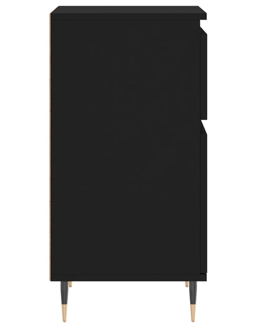 Încărcați imaginea în vizualizatorul Galerie, Servante, 2 buc., negru, 40x35x70 cm, lemn prelucrat - Lando
