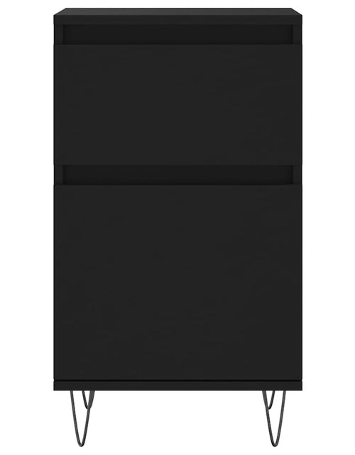Încărcați imaginea în vizualizatorul Galerie, Servante, 2 buc., negru, 40x35x70 cm, lemn prelucrat - Lando
