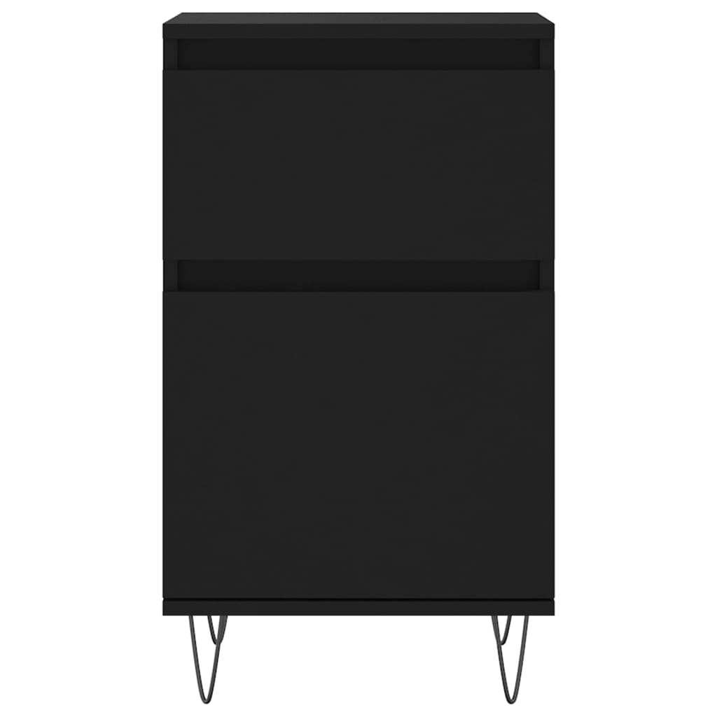 Servante, 2 buc., negru, 40x35x70 cm, lemn prelucrat - Lando