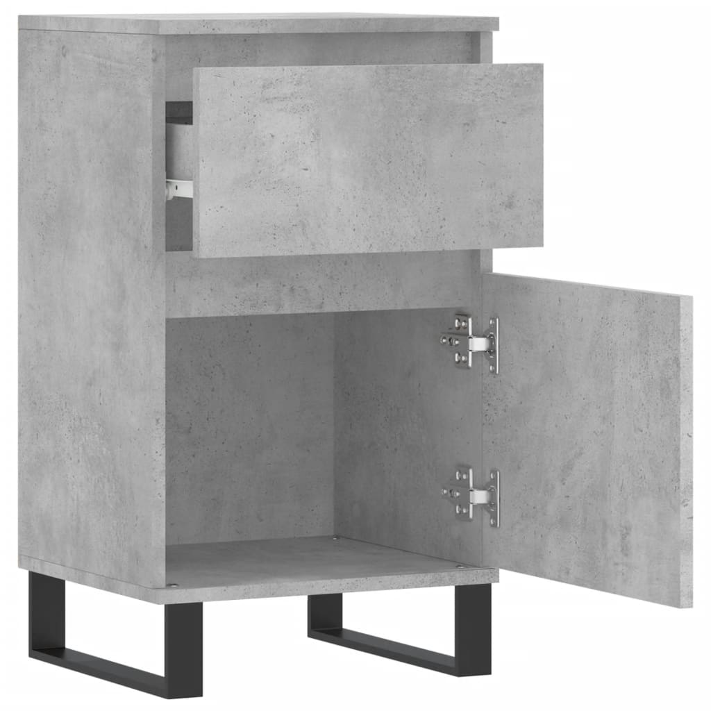 Servante, 2 buc., gri beton, 40x35x70 cm, lemn prelucrat - Lando